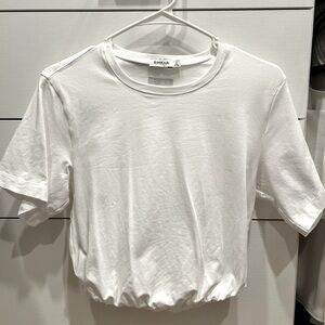 Jonathan Simkhai | JoJo Cotton Crop Tee | White | XS